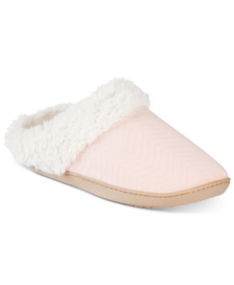 Isotoner Signature - Women's Louise Quilted Velour Clog Slippers