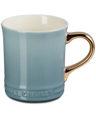 Le Creuset - Stoneware Mug with Gold Metallic Handle, 14 oz.