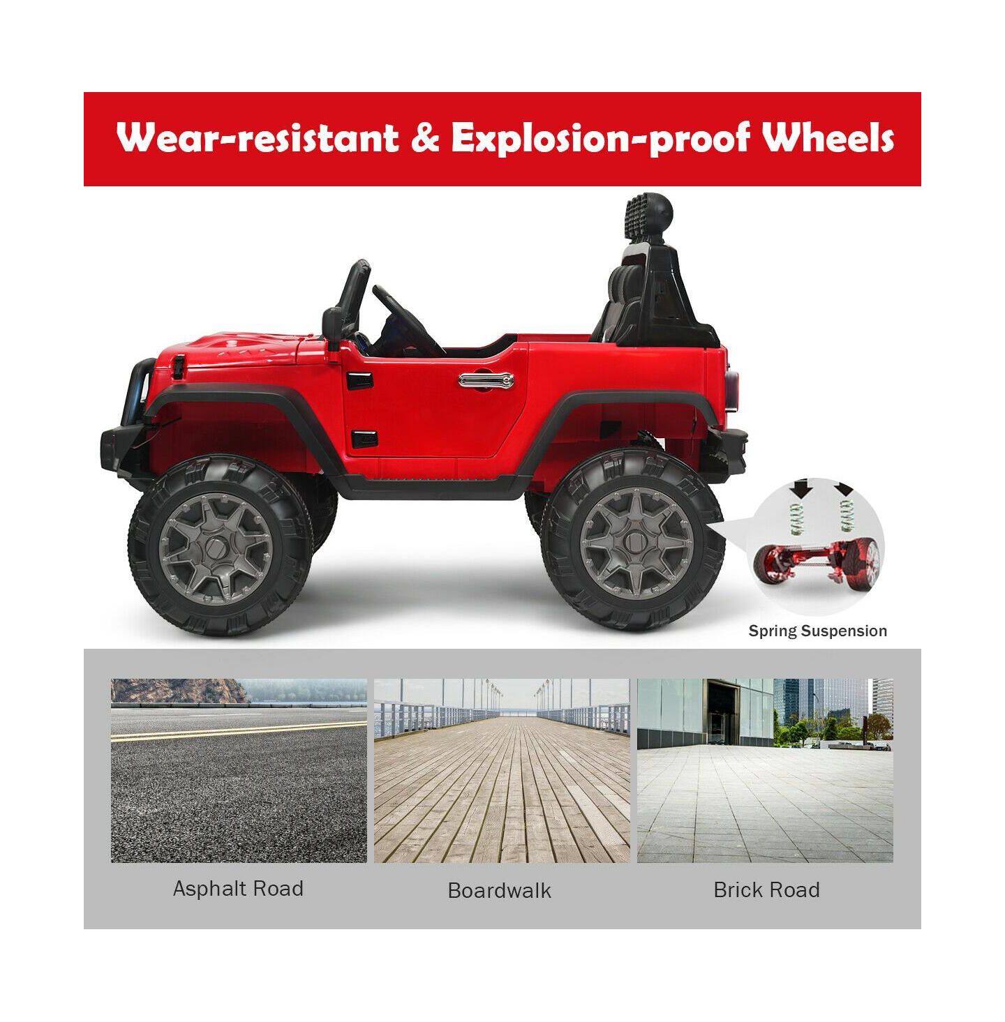 Детская игрушка SUGIFT 12V Remote Control Ride-On Car, 49"L x 31"W x 32"H, Ages 3-7, цвет: Красный — фото 8