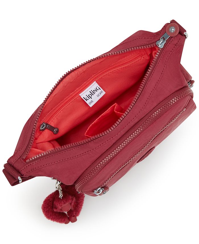 Sac Bandoulière Kipling Gabbie S Small - Rouge, Polyamide, Neuf Avec étiquettes