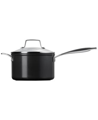 Essential Non-Stick Ceramic Saucepan with Glass Lid, 4-Quarts