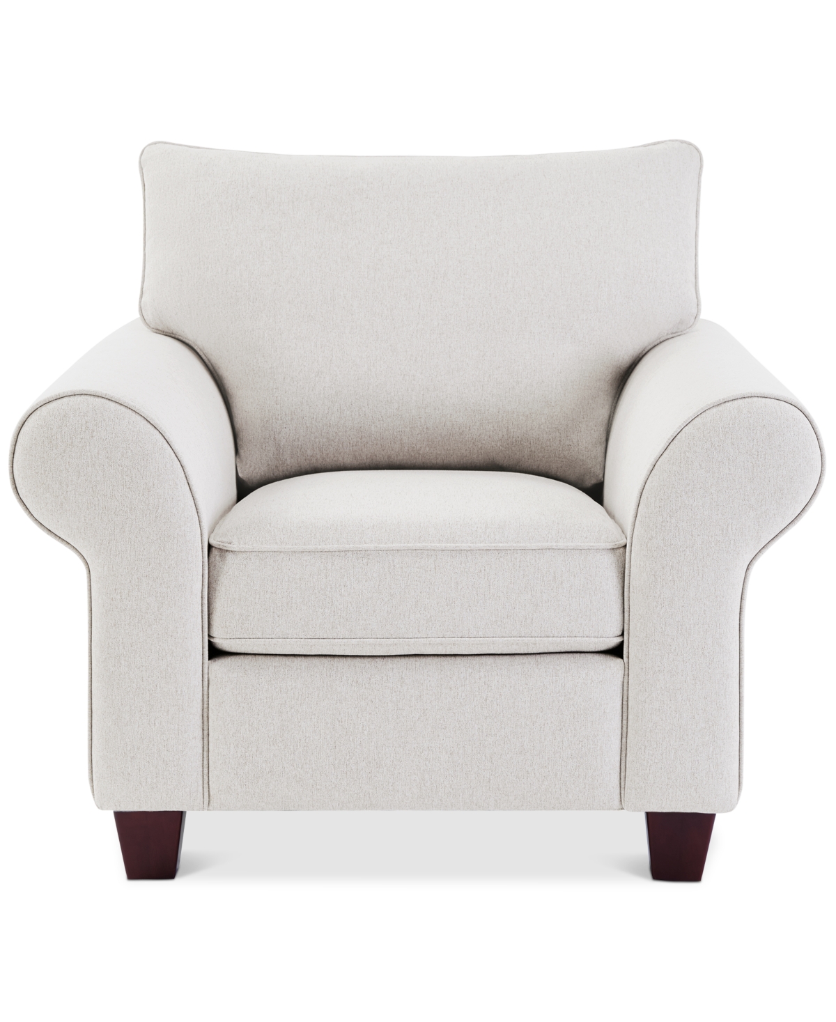 Macy's Saeville 43" Fabric Chair, Created For  In Pearl