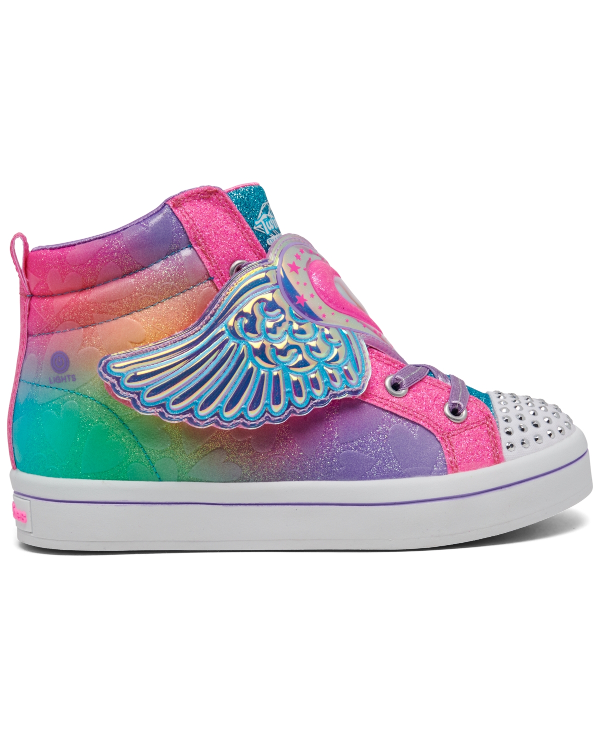 Skechers Little Girls Twi-Lites 2.0 - Flying Love Light-Up Fastening Strap Casual Sneakers from Finish Line