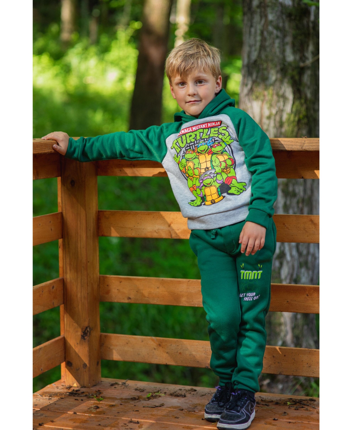 Teenage Mutant Ninja Turtles Fleece Pullover Hoodie and Pants Outfit Set Toddler to Big Kid Sizes (2T