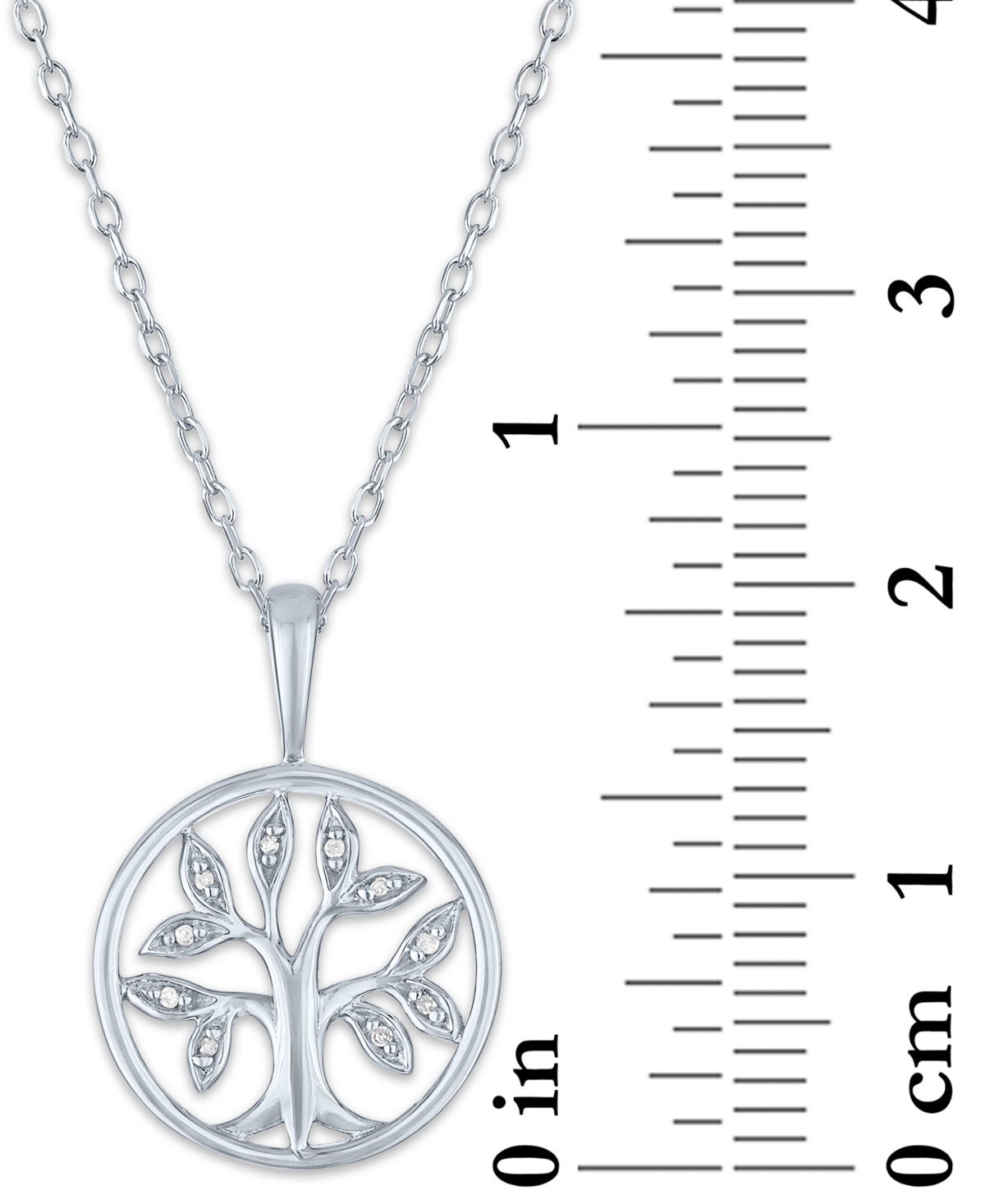 Diamond Accent Tree Pendant Necklace  16