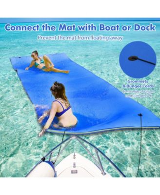 9' x 6' 3 Layer Floating Water Pad Foam Mat -Blue