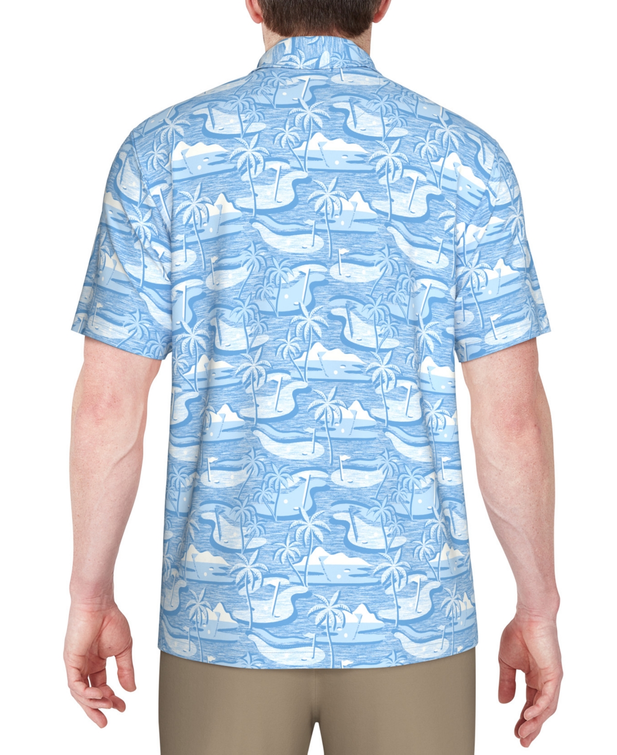Pga Tour Men's Island Graphic Polo Shirt