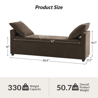Rosana Transitional 59.4" Wide Storage Bench