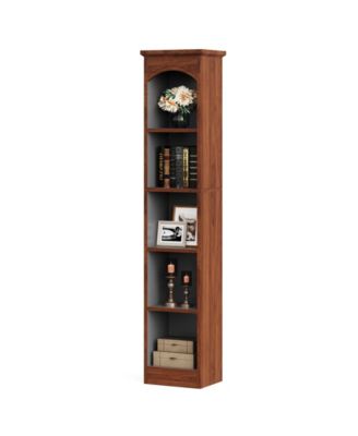 70.9-Inch Tall 5-Tier Modern Slim Corner Bookcase