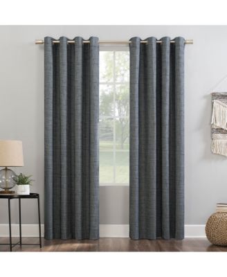 Kline Burlap Weave Thermal Extreme 100% Blackout Grommet Curtain Panel