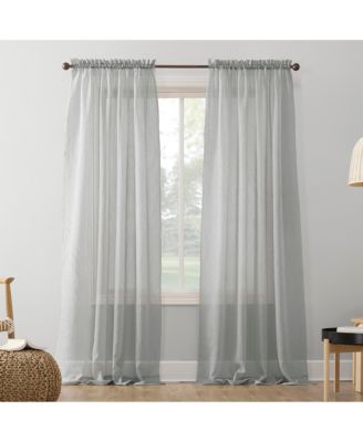 Crushed Voile Sheer Rod Pocket Curtain Panel