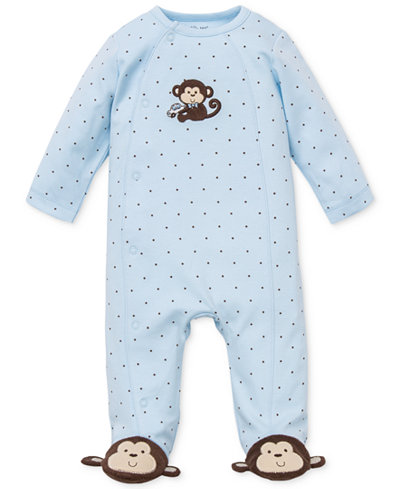 Little Me Baby Boys' Monkey Footed Coverall