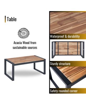 Streamdale Acacia Wood Patio Set for Outdoor Spaces