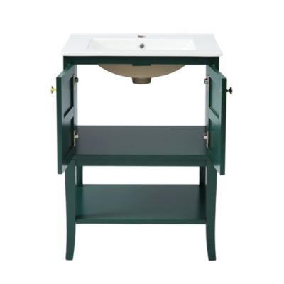 Modern 24" Bathroom Vanity with Sink and Storage