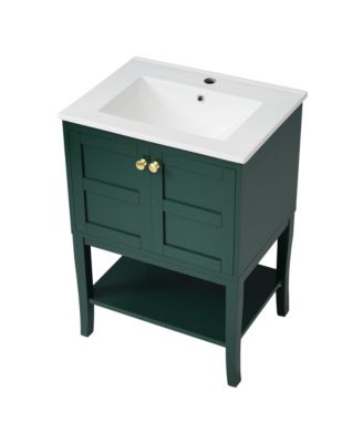 Modern 24" Bathroom Vanity with Sink and Storage