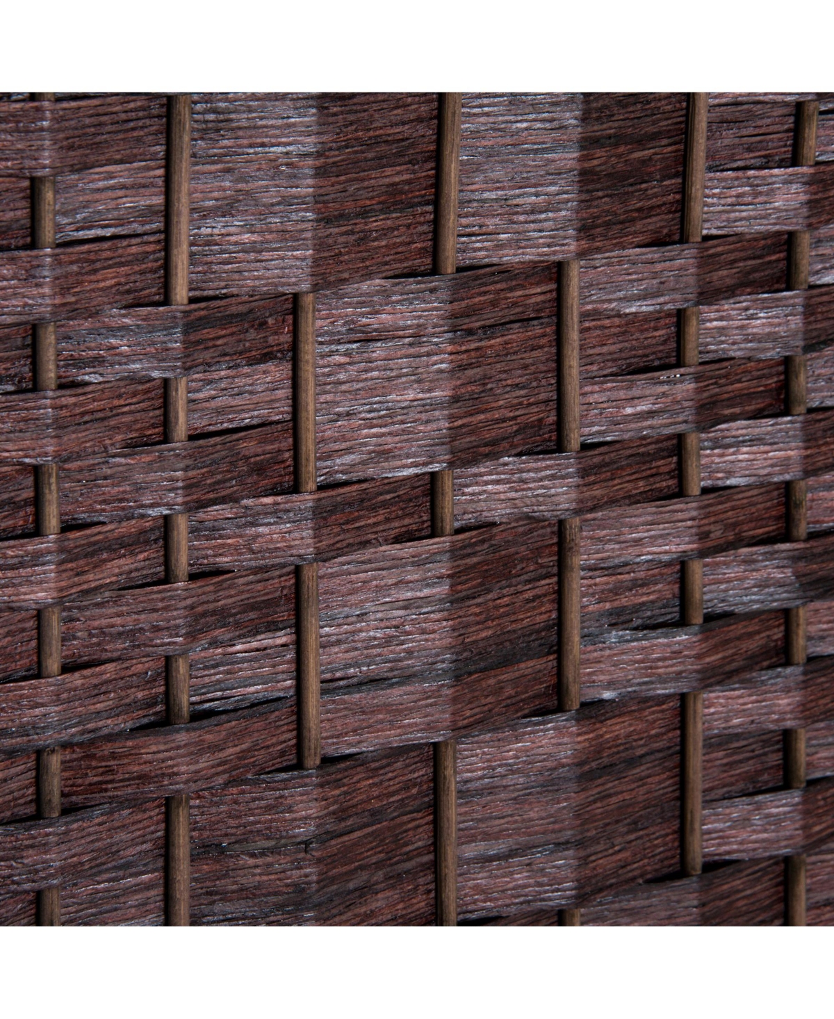 Streamdale Furniture 6' Tall Wicker Weave 3 Panel Room Divider Privacy Screen -- Brown