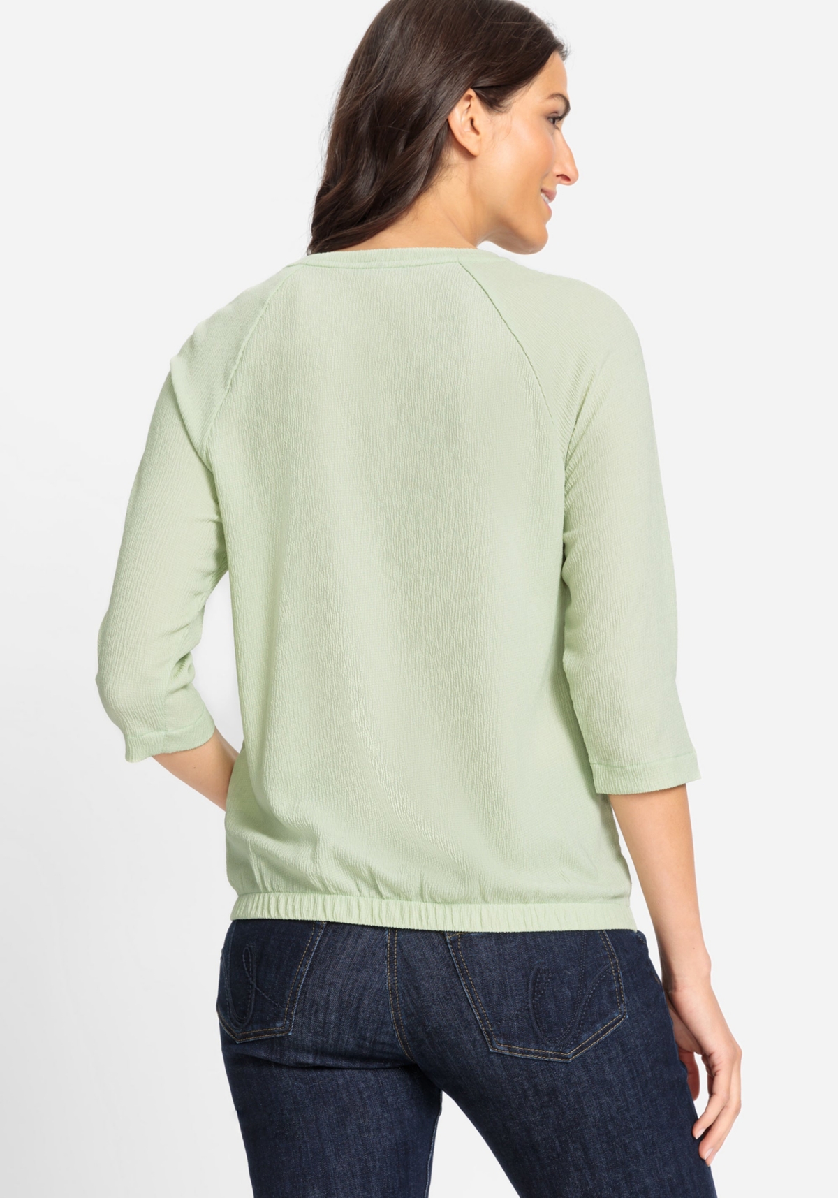 Olsen Women's Boat Neck Solid Crepe T-Shirt