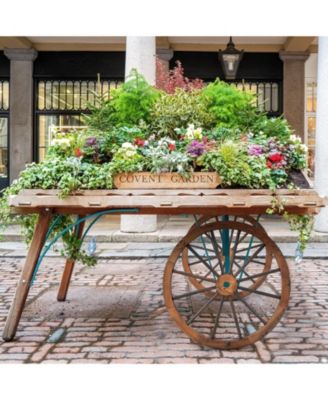 Set of 4 Decorative Wooden Wagon Wheels 30 Inch Vintage Wagon Wheel Wall Decor