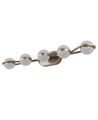 Modern Minimalist LED Vanity Light with Frosted Glass Shades