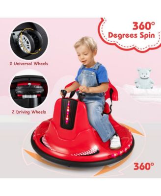 6V Bumper Car for Kids Toddlers Electric Ride On Car Vehicle with 360° Spin-Red