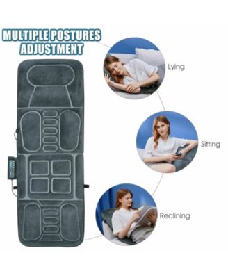 Foldable Massage Mat with Heat and 10 Vibration Motors