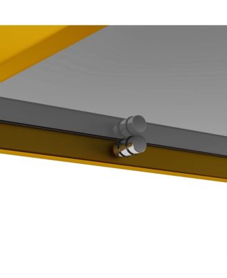 Modern Glass Coffee Table with Golden Legs