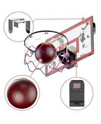 Slam Dunk Mini Indoor Basketball Hoop Set with 2 Balls - Foldable Over-The-Door Game for Wall, Bedroom, or Office.