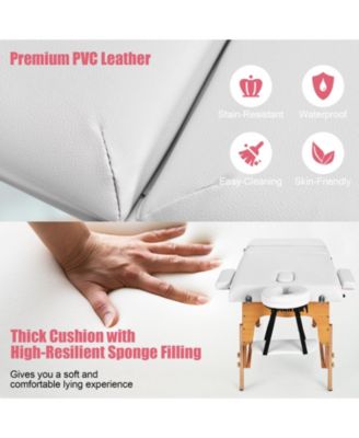 3 Fold Portable Adjustable Massage Table with Carry Case