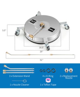 4000PSI Pressure Washer Surface Cleaner Stainless Steel with Casters