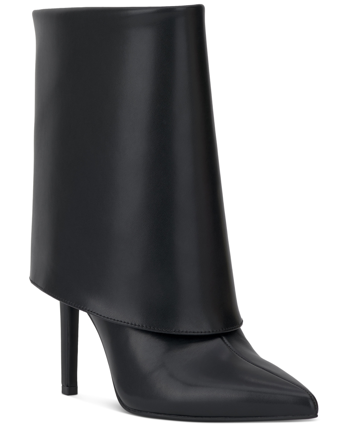 Inc International Concepts Women's Sabeel Cuff Booties, Created For Macy's In Black Smooth