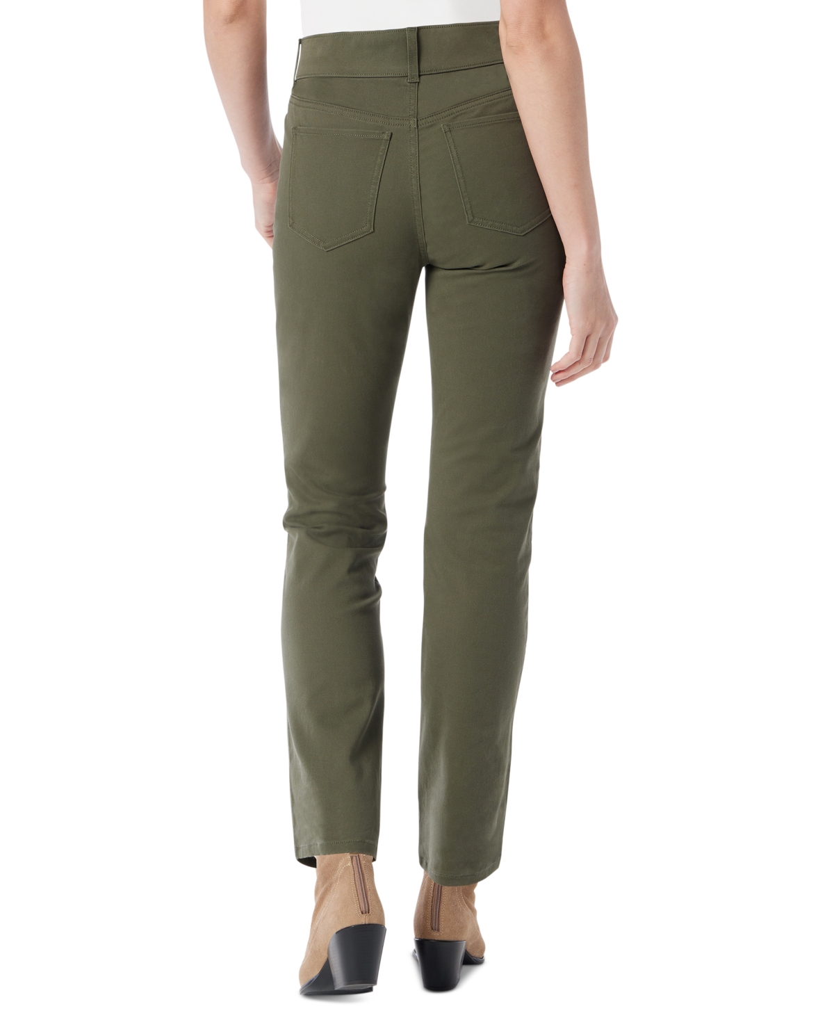 Gloria Vanderbilt Women's Shape Effect High-rise Pull-on Straight-leg Jeans In Olive Viri