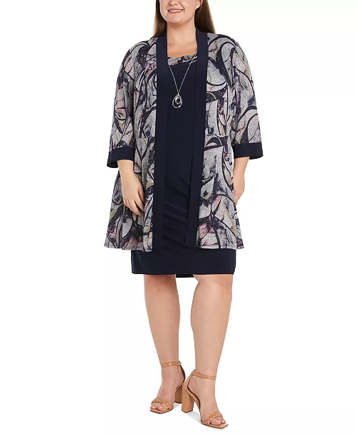 plus size 2pc. sheath dress & jacket