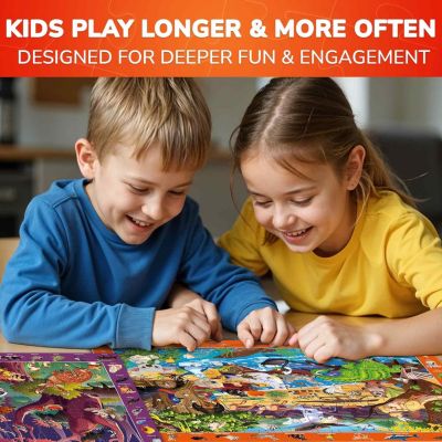 4 x 60 Pieces Puzzles for Kids Ages 4-6 -  Educational Search & Find Toy