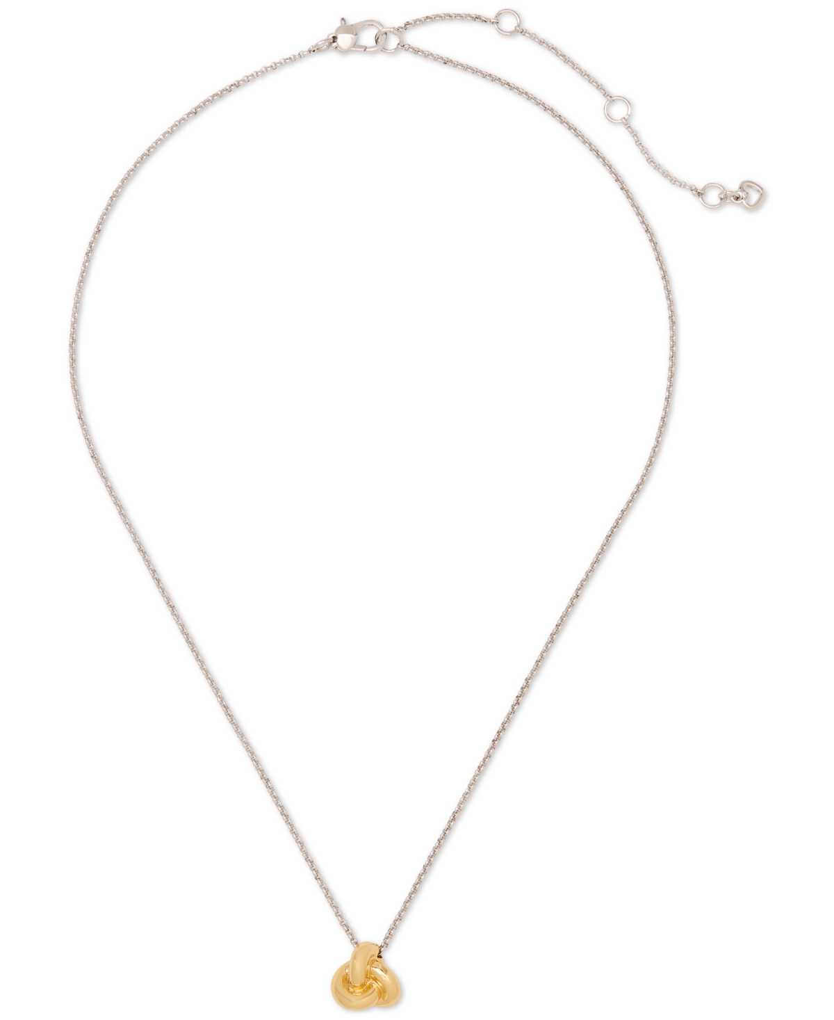Kate Spade New York Polished Love Knot Pendant Necklace, 16