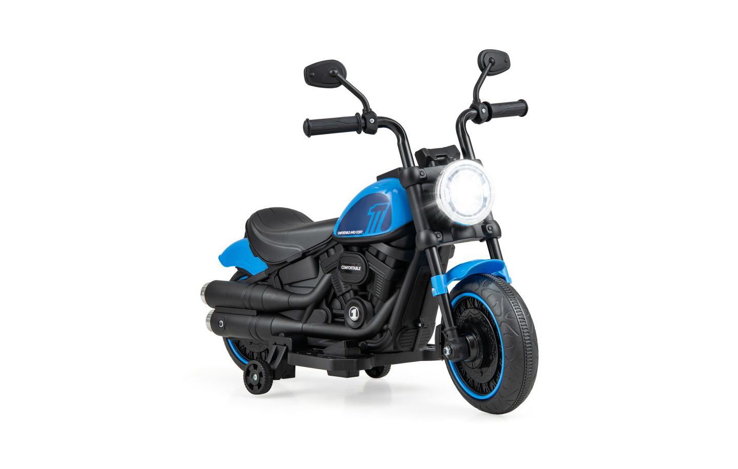 Детская игрушка VEBREDA Kids Electric Motorcycle with Training Wheels, Ages 3+, цвет: Синий — фото 1