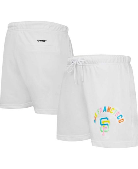 Женские шорты Pro Standard White San Francisco Giants Washed Neon
