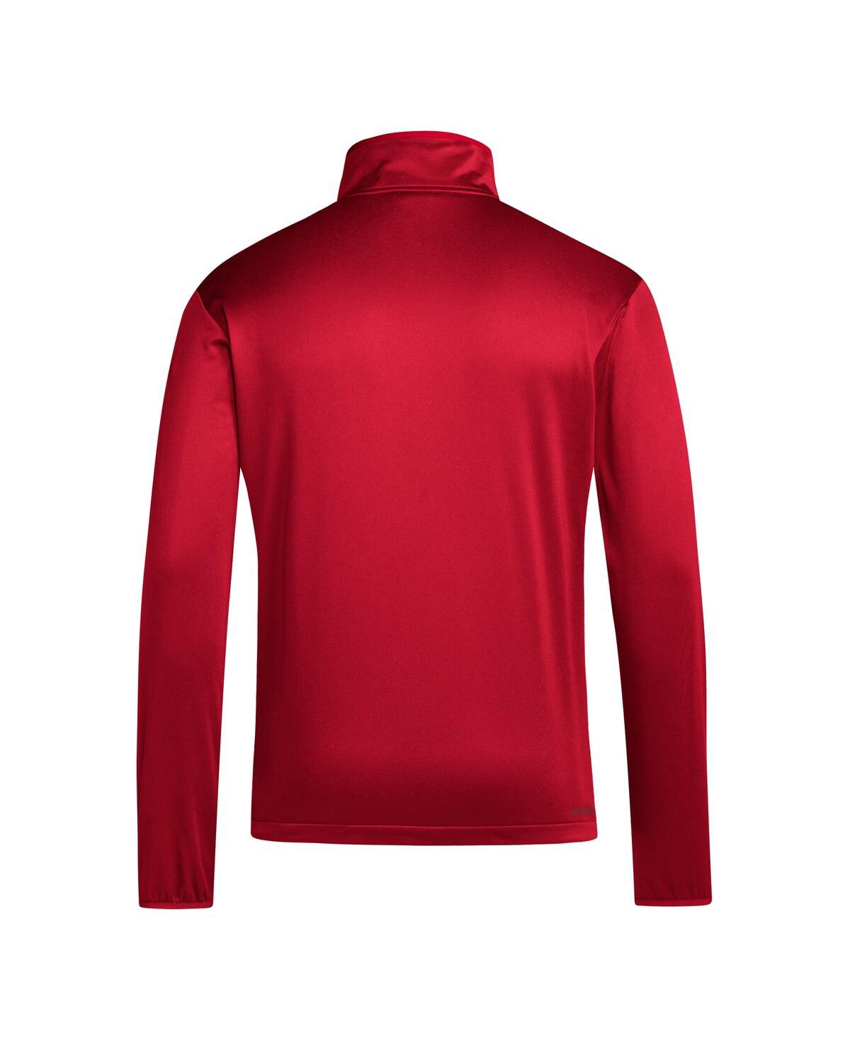 Adidas Men'sTexas TechRaiders 2024 Coaches Sidelines Aeroready Quarter-Zip Jacket - Red, White