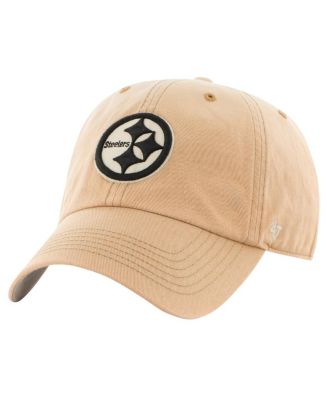 Men s Khaki Pittsburgh Steelers Dusted Relaxed Franchise Fitted Hat