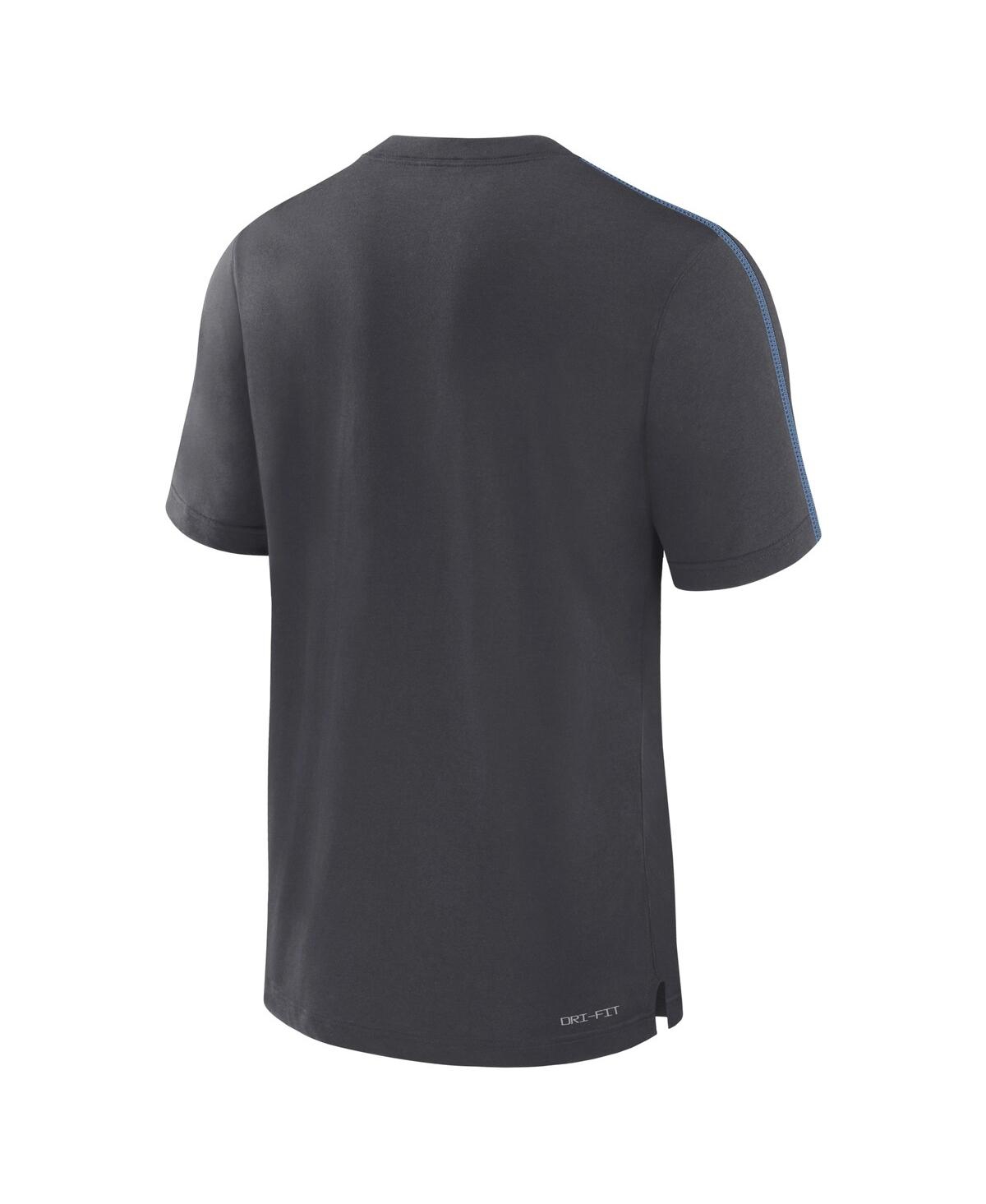 Jordan Men's North Carolina Tar Heels Sideline Player  Dri-fit College T-shirt In Anthracite,light Blue