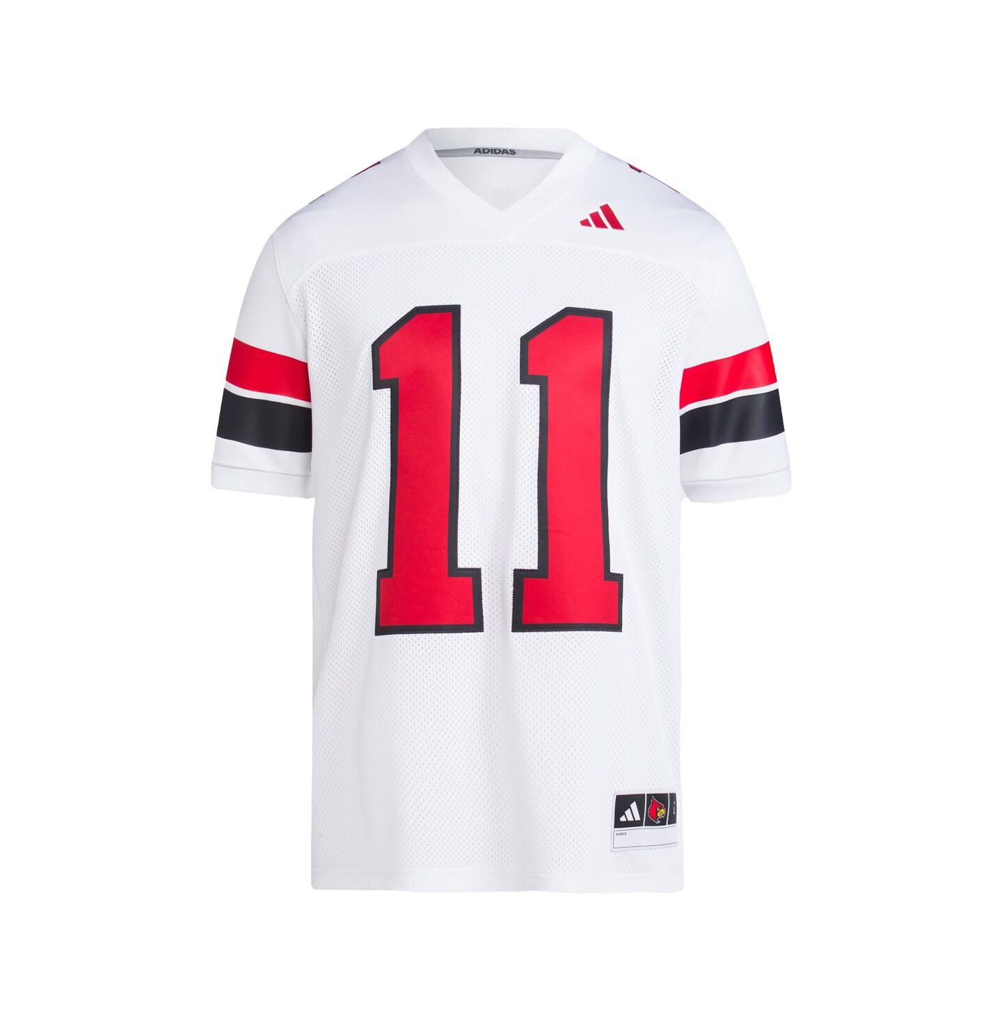 Мужской топ adidas Jeff Brohm White Louisville Cardinals Football Icon Premier Jersey — фото 2
