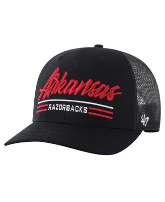 '47 Brand Men's Black Arkansas Razorbacks Garner Trucker Adjustable Hat ...
