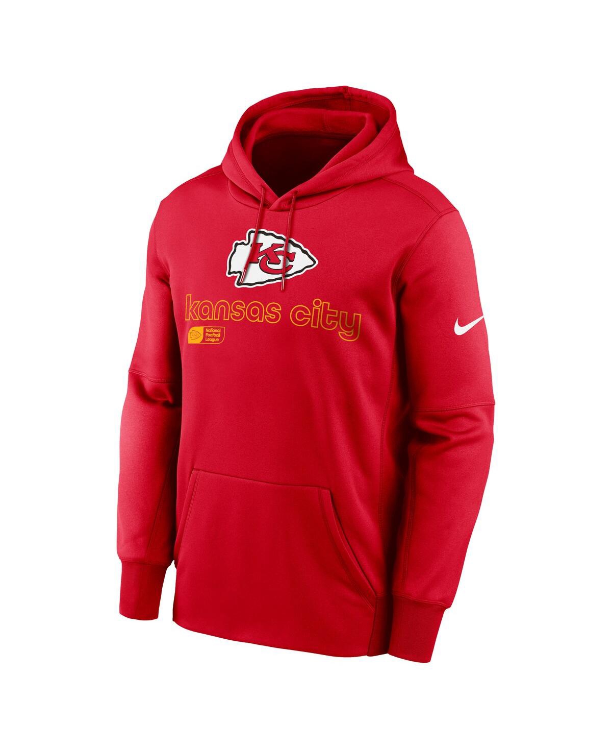 Nike Men'sKansas City Chiefs Performance Pullover Hoodie - Red