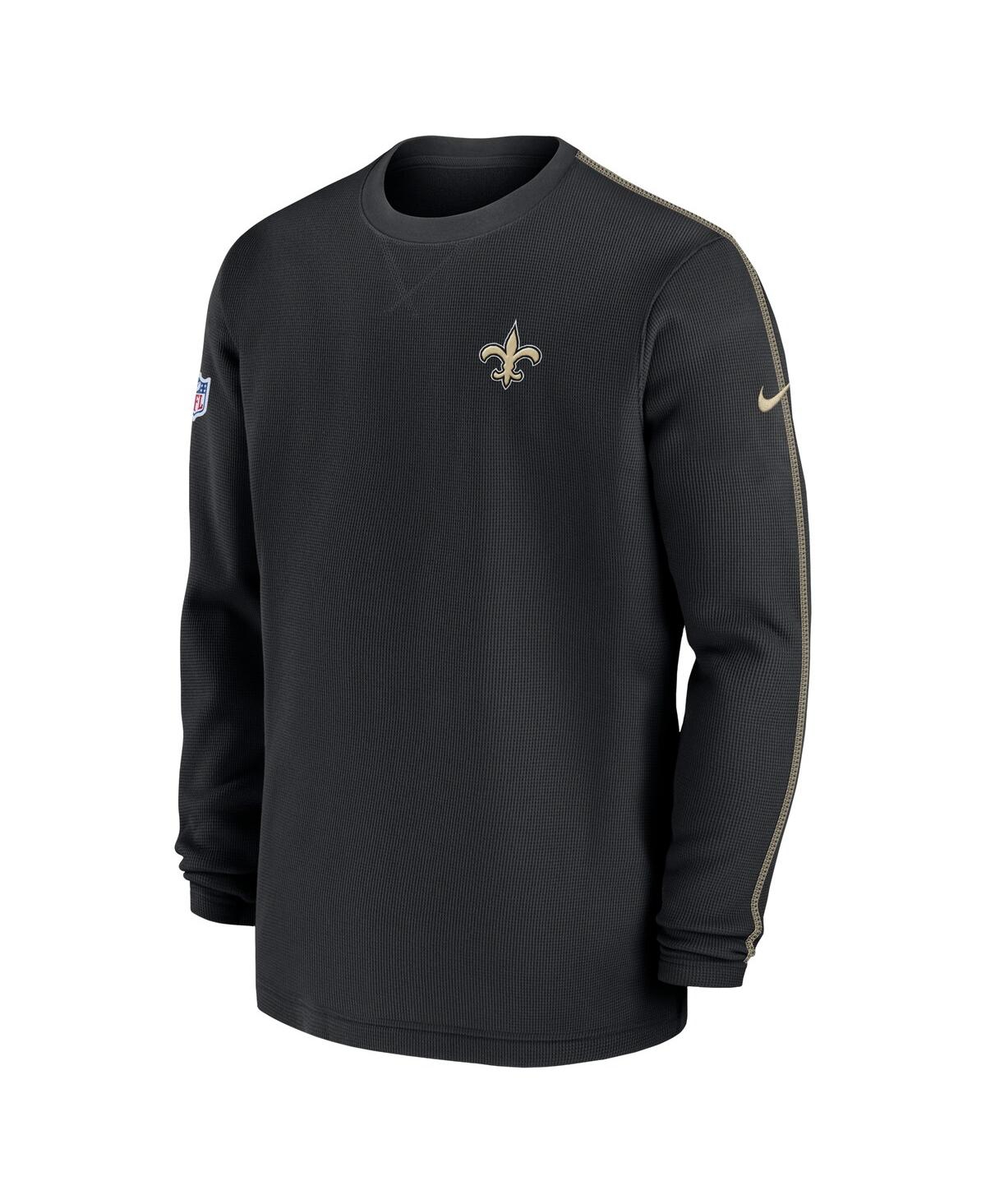 Nike Men'sNew Orleans Saints 2024 Sideline Coaches Long Sleeve Top - Black