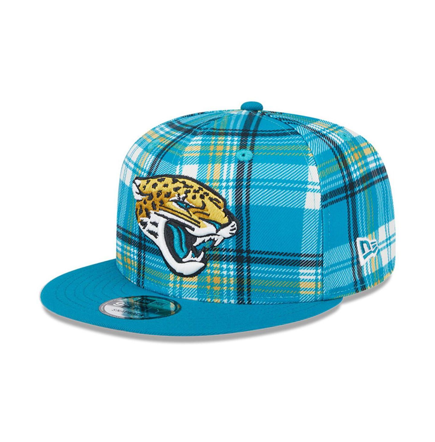 Мужская кепка New Era Teal Jacksonville Jaguars 2024 Sideline Statement 9FIFTY Snapback Hat — фото 1