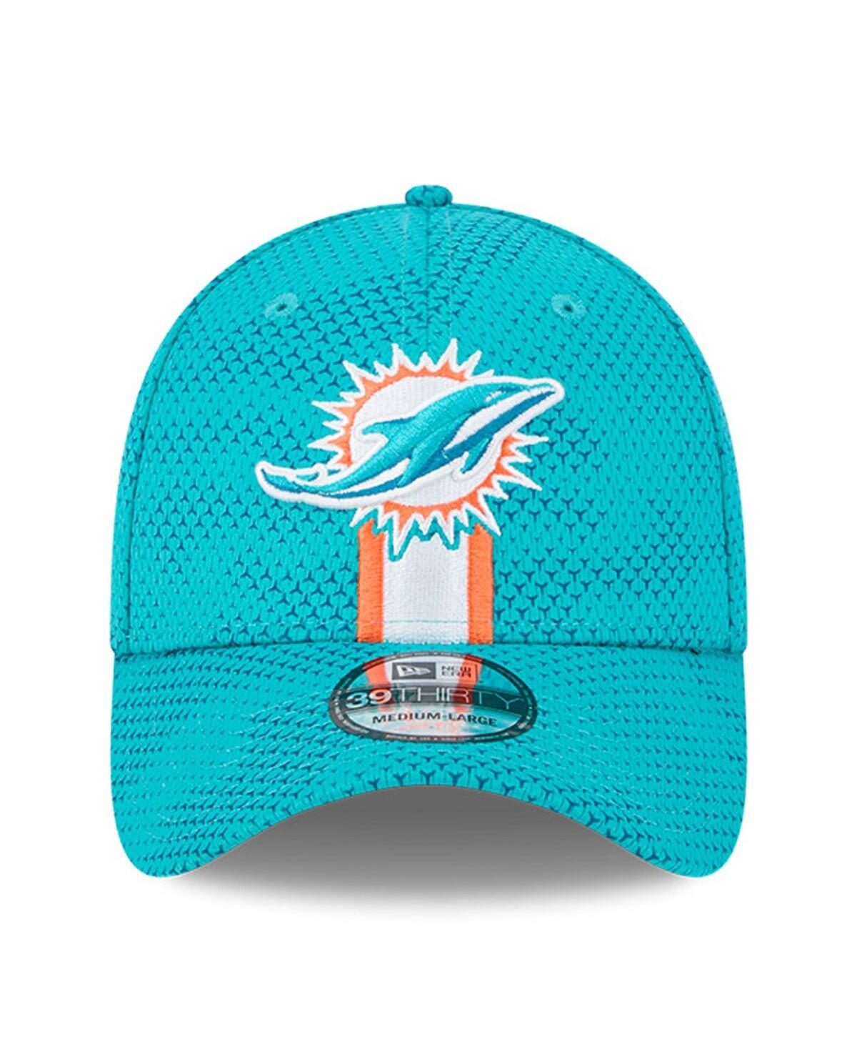 New Era Men'sMiami Dolphins 2024 Sideline 39THIRTY Flex Hat - Aqua