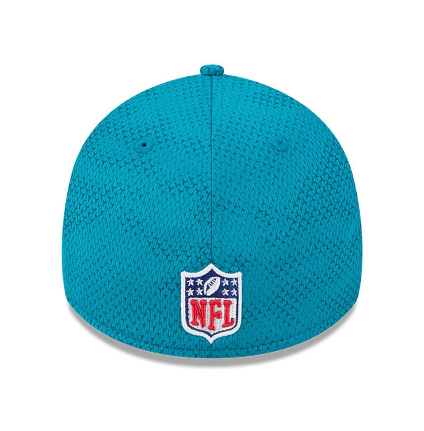 Мужская кепка New Era Teal Jacksonville Jaguars 2024 Sideline 39THIRTY Flex Hat — фото 3