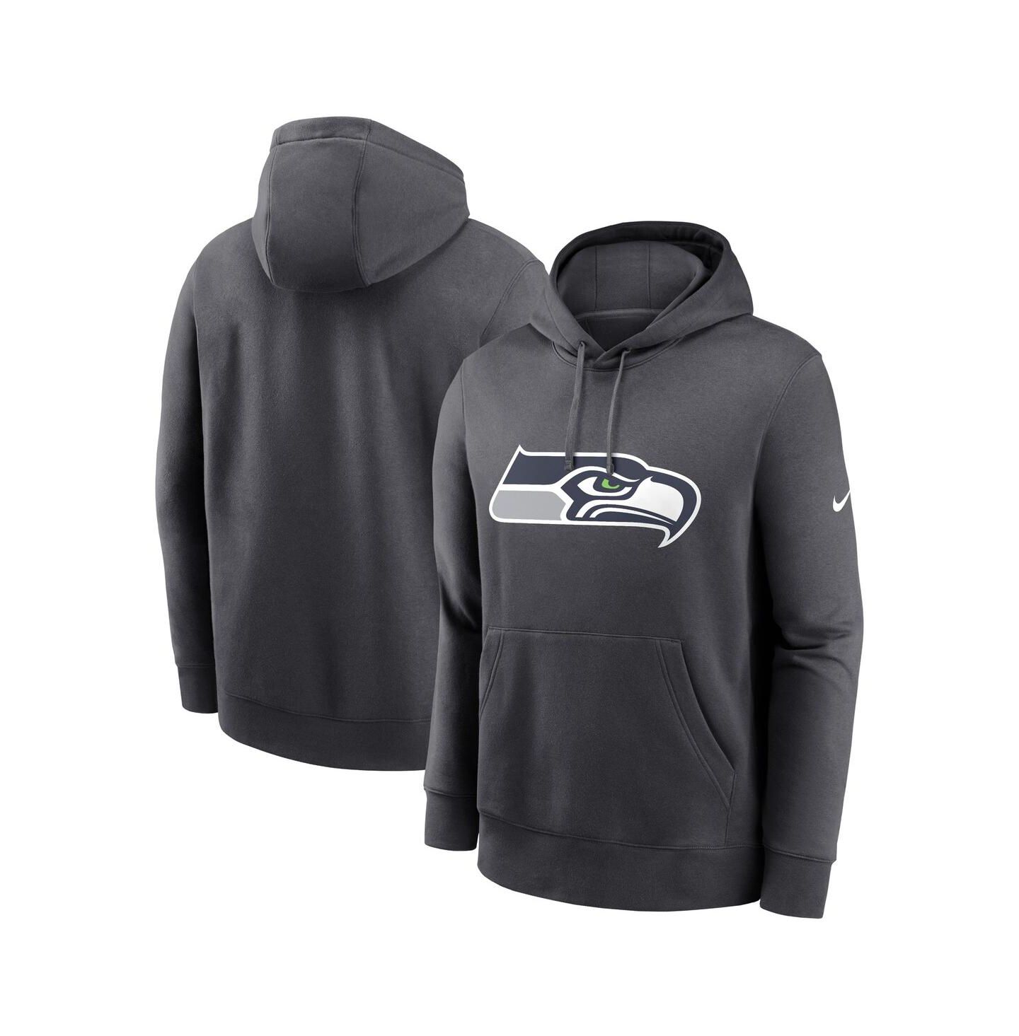 Мужское худи Nike Seattle Seahawks Club Logo Pullover, цвет: Антрацитовый — фото 1