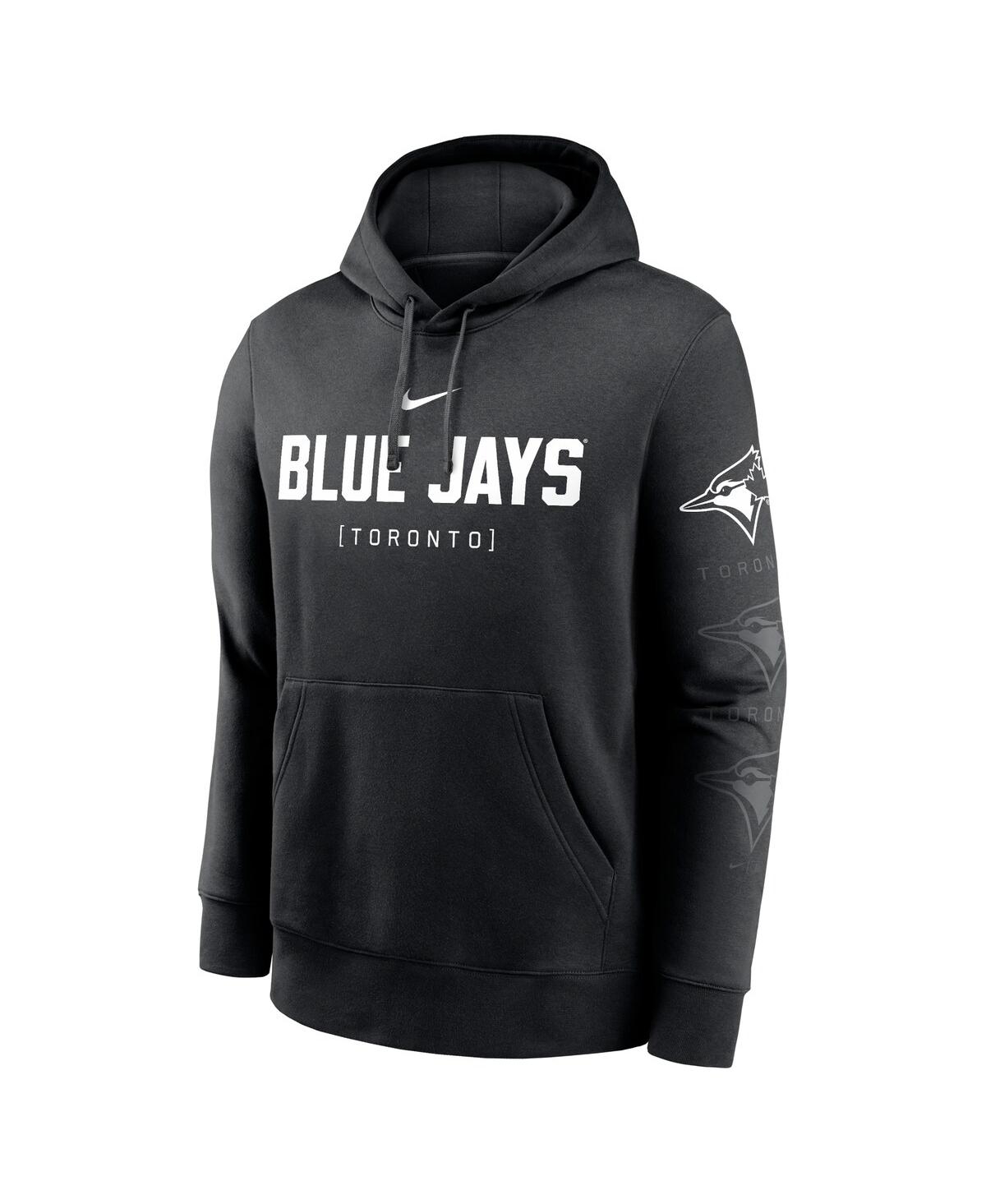 Nike Men's Black Toronto Blue Jays Fashion Club Pullover Hoodie In Black