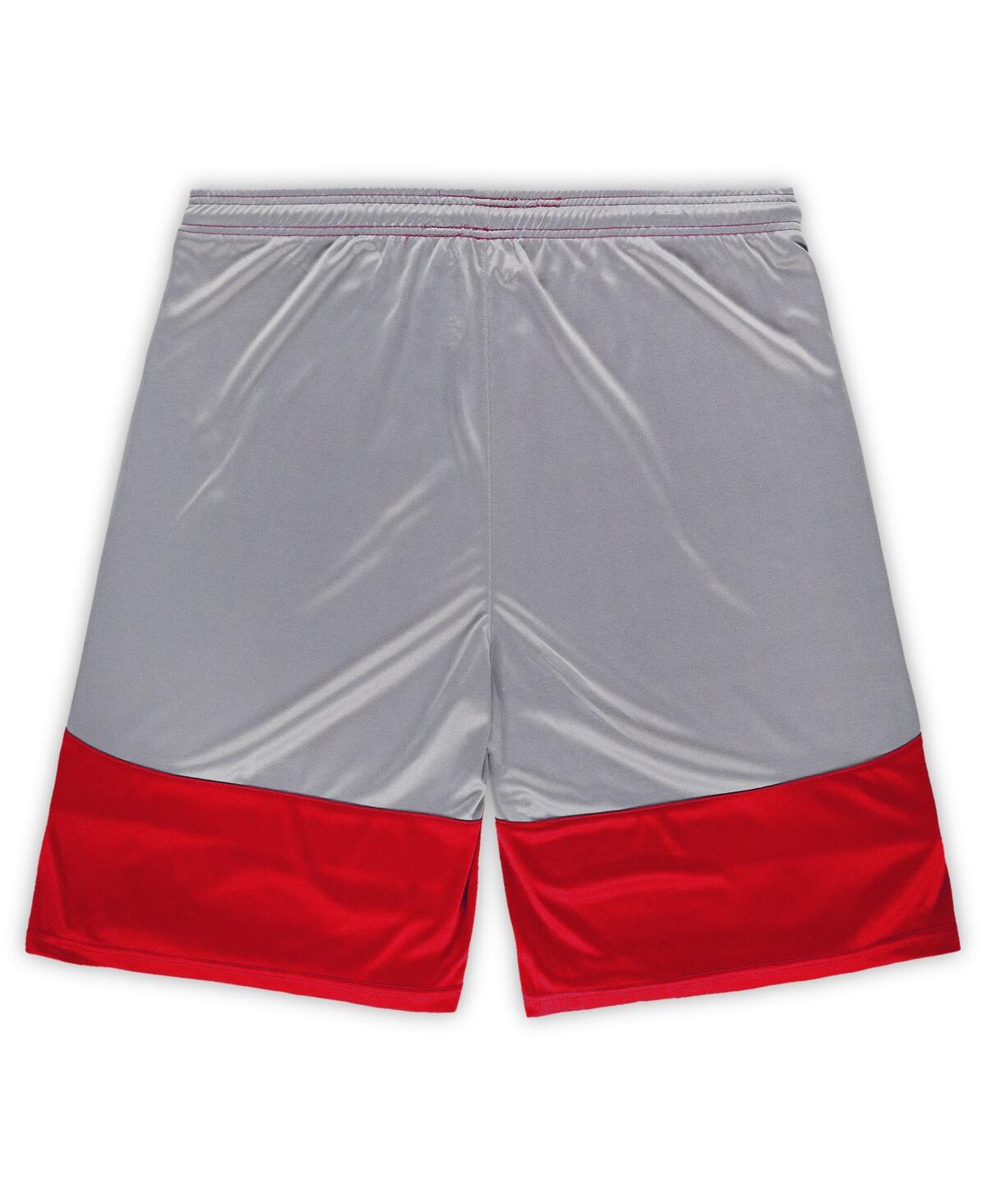 Fanatics Men'sArizona Cardinals Big Tall Team Logo Shorts - Cardinal, Silver