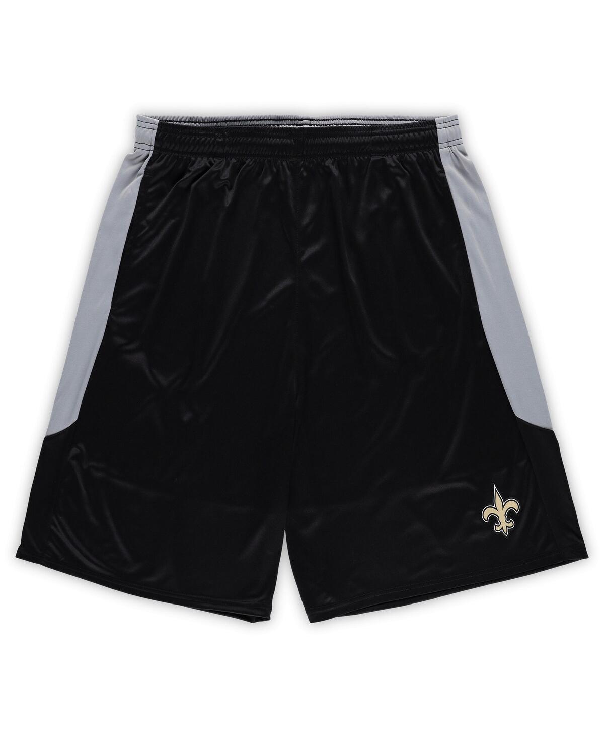 Fanatics Men'sNew Orleans Saints Big Tall Team Logo Shorts - Black, Silver